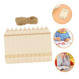 Tofficu 10pcs Wooden Blank Pencil Shaped Bookmark Tag Bookmarks Unpainted Wood Bookmark Hollow Bookmark for DIY Unpainted Unfinished DIY Bookmark DIY Tofficu