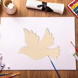 Creaides 3pcs Bird Wood Signs Blank Wooden Peace Dove Shape Hanging Signs with Ropes DIY Crafts Cutouts for Baby Shower Wedding Birthday Christmas Creaides
