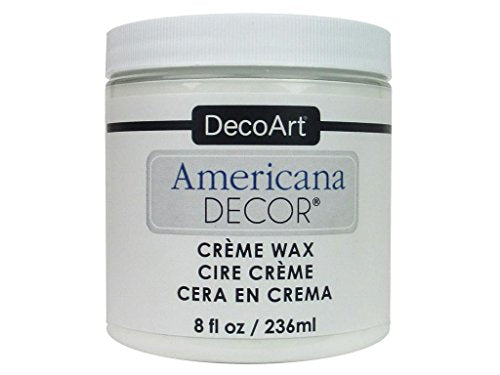 Decoart AmerDecorCremeWax Americana Decor Creme Wax 8oz White, 8 Fl Oz (Pack of 1) - WoodArtSupply