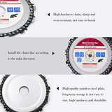 SHININGEYES 4 1/2 inch Wood Carving Disc Cut Chain Grinder Disc Chainsaw Grinding Wheel Chain Blade Circular Plate 7/8" Arbor, Circular Saw Blade 13 SHININGEYES