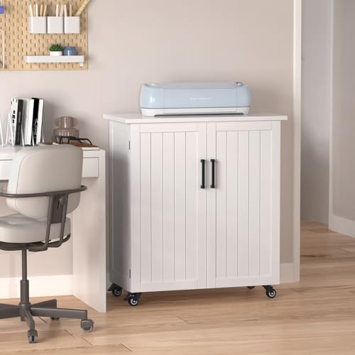 GDLF Craft Cart Compatible with Cricut Machine Cricut Table with Storage Cabinet Rolling Cricut Cart Furniture with Drawers Designed for Cricut GDLF