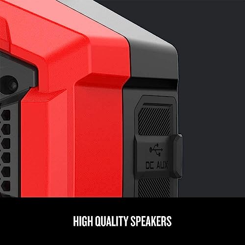 CRAFTSMAN V20 Wireless Portable Bluetooth Speaker, Tool Only (CMCR001B), Red Craftsman