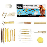 Mont Marte Pottery Tool Set Signature 23pc, Clay Sculpting Tool Kit, 23 Assorted Tools to Cut, Carve, Sculpt and Shape Air Dry, Polymer or Pottery, MONT MARTE