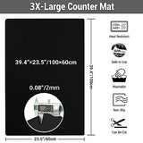Ewen Extra Large Silicone Mat - 39.4X23.5 Inches 2MM Thick Heat Resistant Placemats, Workbench Countertop Protector Mat Hot Pads for Coffee Maker, Ewen