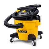 DEWALT 6 Gallon DXV06PZ 4 Peak HP Poly Wet/Dry Vac, Heavy-Duty Shop Vacuum with Blower Function Yellow+Black DEWALT