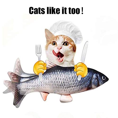 QIAONIUNIU Electric Moving Fish Interactive Plush Toys QIAONIUNIU