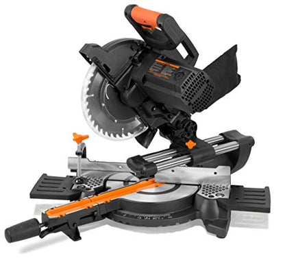 WEN MM1011T 15-Amp 10-Inch Single Bevel Compact Sliding Compound Miter Saw with Laser, Black