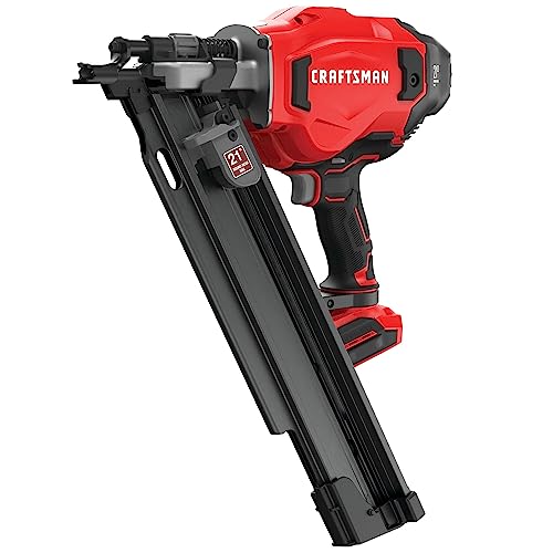 CRAFTSMAN V20 Cordless Framing Nailer, Nail Gun, 21 Degree, up to 3-1/4 inch Nails, Bare Tool Only (CMCN621PLB) - WoodArtSupply