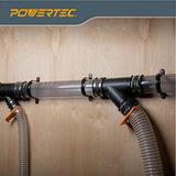 POWERTEC 70343 Hangers for 4" Dust Collection Hose and Pipe, 5 PK POWERTEC