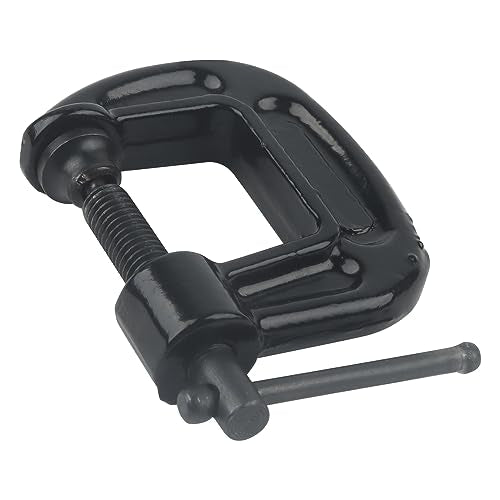 MUKCHAP 10 PCS 1 Inch C Clamp, Black Small C Clamps, Mini G Clamps for Woodworking, Metal Workpiece MUKCHAP