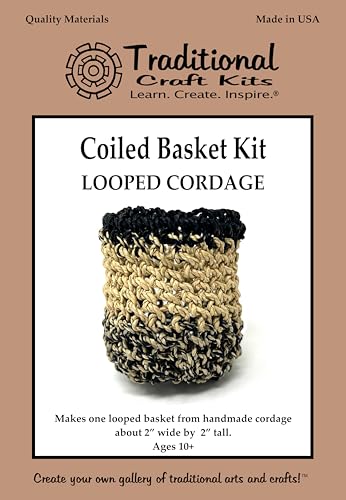 Traditional Craft Kits Coiled Basket Kit - Looped Cordage - WoodArtSupply