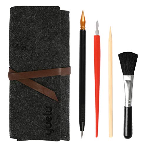 YOTINO 14 Pcs Scratch Art Tools Set, Scratch Sketch Art Painting with Bamboo Sticks Scraper Scratch Pen, Black Brush, Engraving Art Set for Adult YOTINO