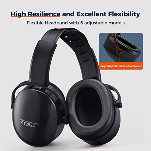 Ear Protection for Shooting, Noise Cancelling Headphones for Autism, Adjustable Noise Cancelling Ear Muffs for Adults, Earmuffs Hearing Protection Onhear