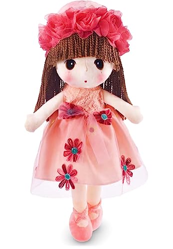 HWD Kawaii Flower Fairy Stuffed Soft Plush Toy Doll Girls Gift, 18 Inch (Pink) HWD