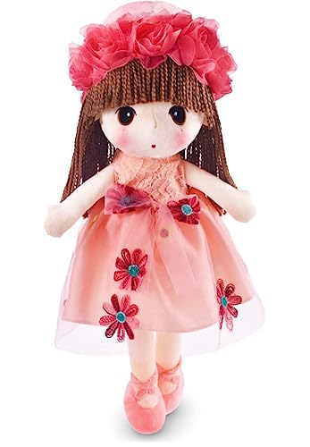 HWD Kawaii Flower Fairy Stuffed Soft Plush Toy Doll Girls Gift, 18 Inch (Pink) - WoodArtSupply