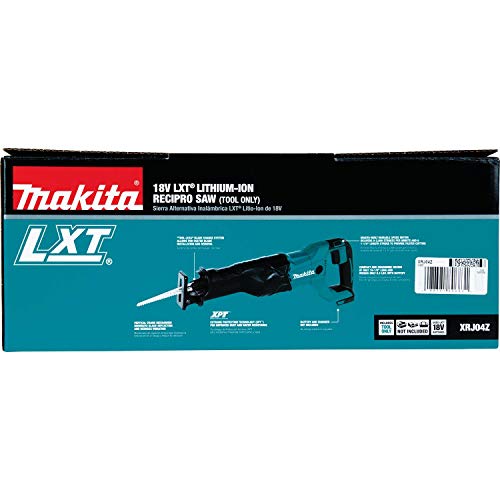 Makita XRJ04Z 18V LXT Lithium-Ion Cordless Recipro Saw, Tool Only, Blue - WoodArtSupply