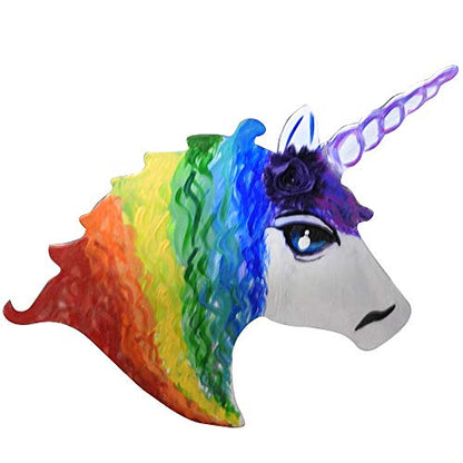 Unicorn Head Cutout Unfinished Wood Nursery Kids Decor Birthday Party Mystical Door Hanger MDF Shape Canvas Style 1