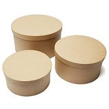 Factory Direct Craft Handcrafted Paper Mache Round Boxes - 3 Boxes Factory Direct Craft