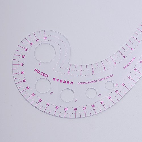 UTENEW French Curve Ruler Sewing, Comma Shaped 42cm Drawing Template Tool, Drafting Clothes Sleeves 2 Pack - WoodArtSupply