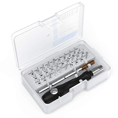 32 In 1 Small Screwdriver Set, Mini Magnetic Screwdriver Set – Contains 30 Bits Precision Repair Tool Kit, Torx Screwdriver Tool Sets for Eyeglass,