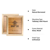 Rustic Wooden Picture Frame 8x10 - Unfinished Natural Barnwood Set of 2-100% Eco Solid Wood for Wall Mounting and Tabletop Photo Frames WOOD SIDE ORBIS