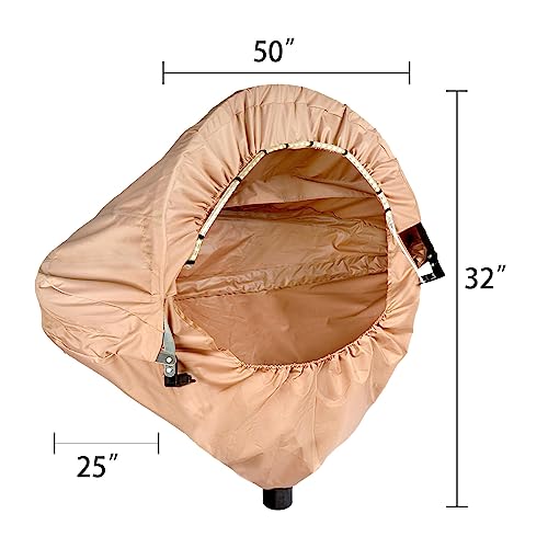 Tredre Lighted Dust Solution for Miter Saws, Wood Work Shop Vacuum System, Accessory Holes, Come with Storage Bag Khaki - 50" L x 30" W x 40" H Tredre