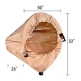 Tredre Lighted Dust Solution for Miter Saws, Wood Work Shop Vacuum System, Accessory Holes, Come with Storage Bag Khaki - 50" L x 30" W x 40" H Tredre