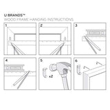 U Brands Cork Bulletin Board, 17'' x 23'' Inches, Birch Wood Frame U Brands