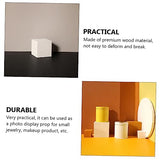 Yardenfun 1pc White Cube Unfinished Wood Cubes Puzzle Making Block Wooden Square Blocks Wooden Geometry Unfinished Wood Blocks Mini Wood Cube Wood Yardenfun