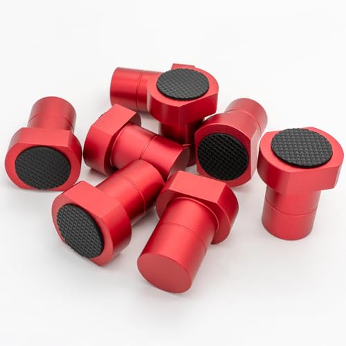 8-Pack 3/4 Inch (19mm) Aluminum Bench Dogs - Non-Slip Woodworking Bench Clamp Accessories for Dog Hole Clamping(Red) ViewReal