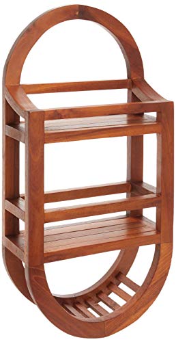 Bare Decor BARE-AX4508 Teak Shower Caddie Storage Organizer, 24" Bare Decor