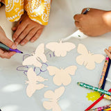 Sewroro 27pcs Unfinished Wooden Butterfly Blank Wood Butterfly DIY Blank Butterfly Shape Ornaments for DIY Painting Crafts Sewroro