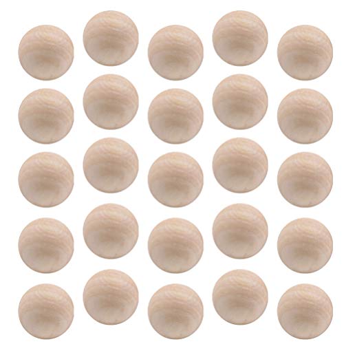 Milisten 200Pcs DIY Wooden Balls 14MM Unfinished Wooden Beads Jewelry Making Accessories Without Hole for DIY Milisten
