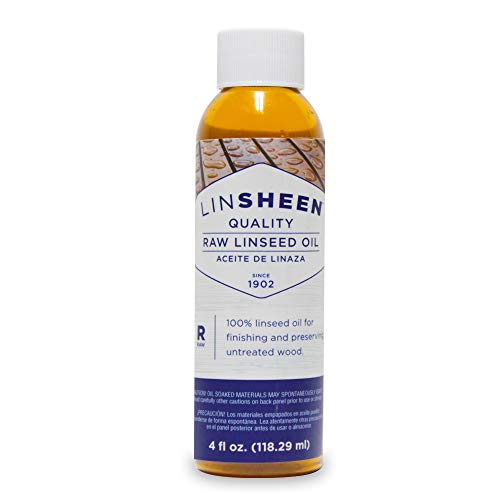 LinSheen Raw Linseed Oil – Flaxseed Wood Treatment Conditioner to Rejuvenate, Restore and Condition Wood Patio Furniture, Decks to Kitchen Cutting
