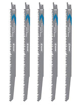EZARC Wood Pruning Reciprocating Saw Blade, 12-Inch Recip Saw Blades R1231GS 6TPI (5-Pack) EZARC