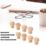 Wooden Mushroom Ornament, Unfinished Mushrooms, 50pcs Wood Mushroom DIY Toy in Clear Box, Plain Unpainted Mini Mushroom for Arts and Crafts Projects AUNMAS