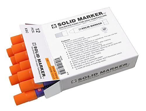 SAKURA Solid Paint Markers - Permanent Marker Paint Pens - Window, Wood, & Glass Marker - Orange Paint - 12 Pack SAKURA
