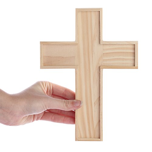 Unfinished Wooden Crosses for Painting and Crafting | 6 Crosses Creative Hobbies