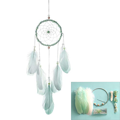 FANDOL DIY Dream Catcher Making Kit, Macrame Dream Catcher Craft Supplies for Kids Bedroom Wall Decor Nursery Baby Room Hanging Wedding Ornaments FANDOL