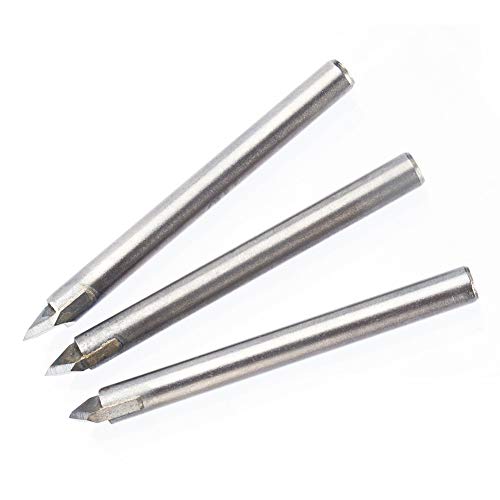 HUHAO 5PCS 60 Degree Router Bits CNC Engraving Router Bit 3D Pyramid Stone Engraving Bits Carving V Bit with 1/4 Shank Router Bit for Stone HUHAO