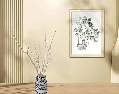 23 Inch Decorative Dried Bleached Mitsumata Branches, Natural Wood DIY Craft Branches for Home Wedding Party Decoration DongArts