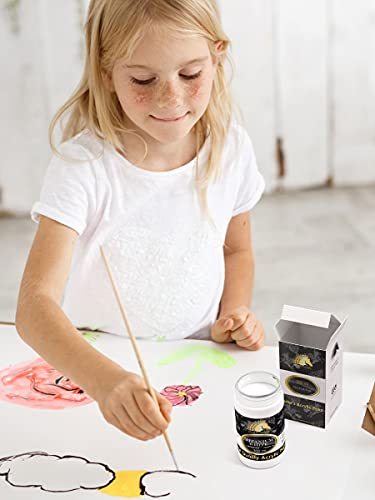 MyArtscape Titanium White Acrylic Paint - 300ml Bottle (10oz) - Artist Quality - Lightfast - Heavy Body - Vibrant Color - Great Tinting Strength - MyArtscape