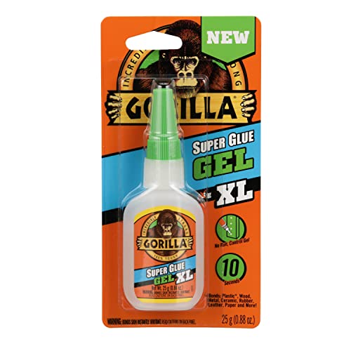 Gorilla Super Glue Gel XL, 25 Gram, Clear, (Pack of 1) Gorilla