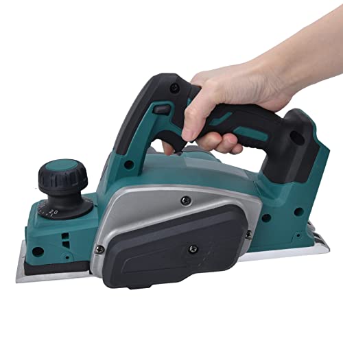 Electric Hand Planer, Cordless 3-1/4" Wood Planer with 2mm Adjustable Planing Depth, 15000r/min Handheld Power Hand Planer for Woodworking, Trimming, Diydeg