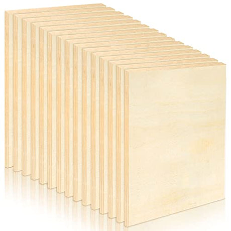 15 Pack Unfinished Wood Canvas Panels Kit 11.8x7.9 Inch Wooden Panel Boards Wood Paint Pouring Panels Wooden Canvas Panels Boards for Painting, Uoeo