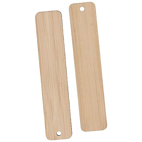 Uniquer 20Pcs 4.72Inch Blank Bamboo Bookmark Engraving Bamboo Blanks Bookmarks Unfinished Wood Hanging Tags Uniquer