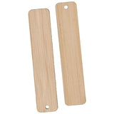 Uniquer 20Pcs 4.72Inch Blank Bamboo Bookmark Engraving Bamboo Blanks Bookmarks Unfinished Wood Hanging Tags Uniquer