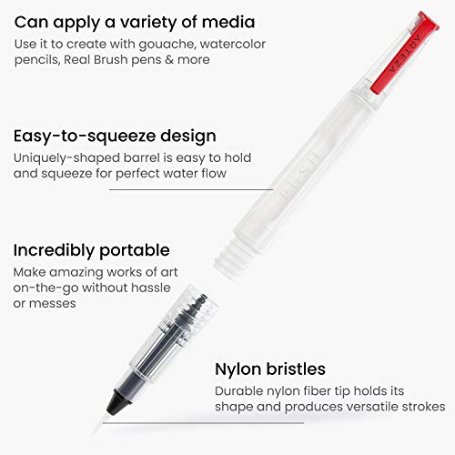 Arteza Metallic Watercolor Paints, Set of 24 Half Pans, Pearl Paint, Vibrant and Pearlescent Hues, Includes Storage Tin & Water Brush, Art Supplies ARTEZA