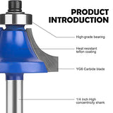 UTRUSTTO 1/4" Router Bit Set 24 Pieces, 1/4 Inch Shank Tungsten Carbide Router Bits, for Professional and Beginners Carpenter UTRUSTTO