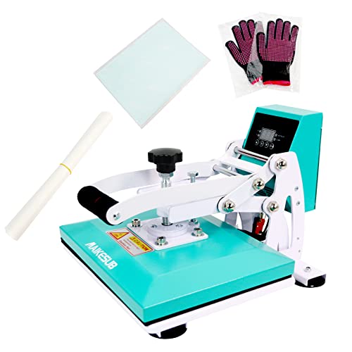 MAIKESUB 12x10 Inch High Pressure Heat Press Machine for T Shirts Digital Industrial Sublimation Printer for Heat Transfer Vinyl Intelligent Green MAIKESUB